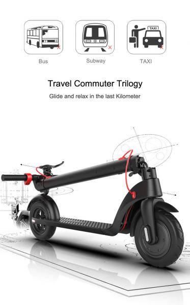 Safe Foldable Two Wheel Electric Scooter For Adults 8.5 Inch 350w 36v
