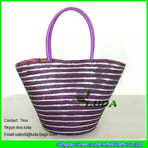 Buy cheap LUDA cheap purple handbags cute purses online ladies handmade wheat straw bags product