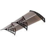 200x100 Brown Polycarbonate Window Awnings Rain Cover Household Application