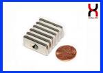 Powerful Neodymium Block Magnets Zinc/ Nickel Coating Type With Countersunk