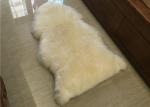 Ivory White Shearling Australian Sheepskin Rug Anti Slip For Indoor Floor Mats