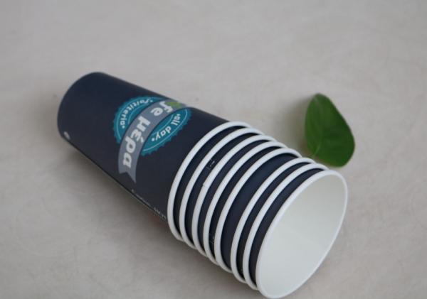 16oz 500ml Customized Single Wall Paper Cups Disposable Various Colors Big Size