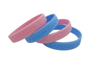 Buy cheap Customized Debossed Sports Silicone Wristbands 202x12x2mm Solid Colors product