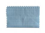 Breathable Static Dissipative Fabric ESD Plain Grid White Light Blue Stock