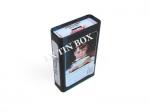 Printed Sliding Lid Small Metal Rectangular Tin Can With Printing And Embossing