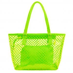 Buy cheap Clear PVC Small Beach Tote Bag Sets Top Handle Handbag Zipper Purses Wallets Girls 2pcs In 1 Hand Bag product