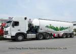 Steel Bulk Cement Powder Tank Semi Trailer 3 Axle V Shape 66cbm With Air