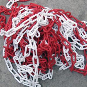 Buy cheap Color White Red Safety Security PE Plastic Chain For Roadway Warning Sign product
