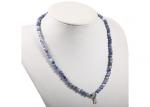 Blue Veins Gemstone Beaded Necklaces Attractive Long Pendant Necklace For Ladies