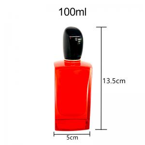 Buy cheap 100ml Exquisite Red Infatuation Perfume Bottle Glass Bottle Spray Sub Bottle Perfume Packaging Empty Bottle product