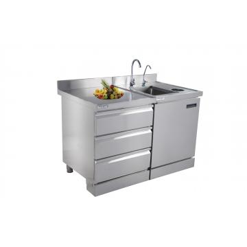 China Custom Stainless Steel Kitchen Worktop , Stainless Steel Bar Counter Large Space