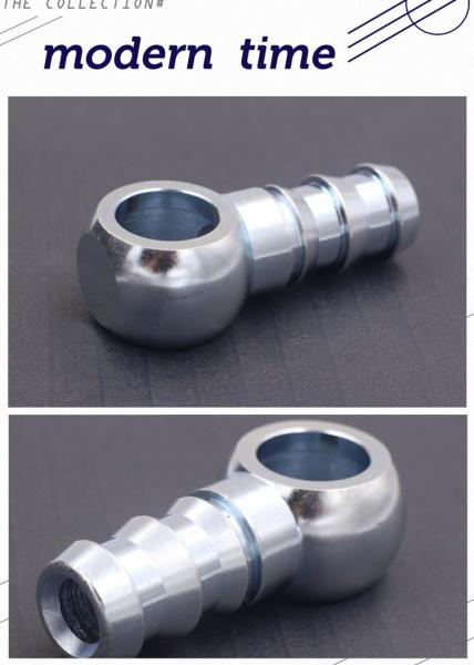 steel material 14mm single fule banjo hole to a male barb outlet brake hose fitting with Galanized plated coating