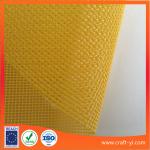 PVC Coated Polyester Mesh textile yellow color 1x1 weave Textilene