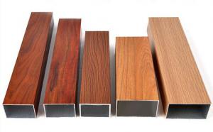 Buy cheap Wood Grain Aluminum Door Profile product