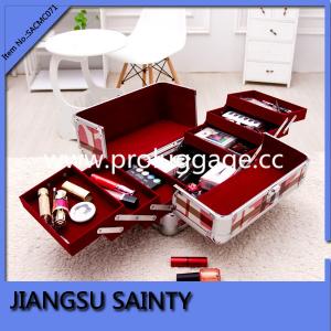 Buy cheap Beautiful heart printing pvc surface metal case for makeup product
