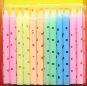 Buy cheap Macaron Color Litte Colorful Dot Printed Birthday Candles product