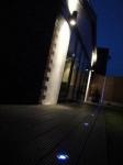composite decking with led light inside /garden grey decking with light