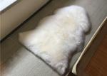 Ivory White Shearling Australian Sheepskin Rug Anti Slip For Indoor Floor Mats