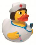 Doctor Nurse Character Custom Rubber Ducks Cute Soft Safe White Color For Toys