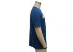 Navy Blue Melange Mens Polo T Shirts With Dot Shade Print Quick Dry Function
