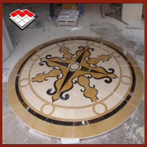 Buy cheap Beige Marble Water Jet Medallion Bathroom Flooring And Wall Pattern Design product