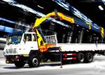 Durable SQ8ZK3Q Cargo Folding Boom Truck Mounted Crane 8 Ton For Telecommunicati