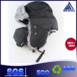 Mens Winter Hat With Brim And Ear Flaps , Plastic Closure Winter Wool Hats For