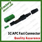 high quality Green Abs Plastic SC/APC fast connector for fiber optic drop cable