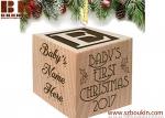 Baby's First Christmas Ornament 2018 Custom Engraved Wooden for Newborn 2 x 2 x