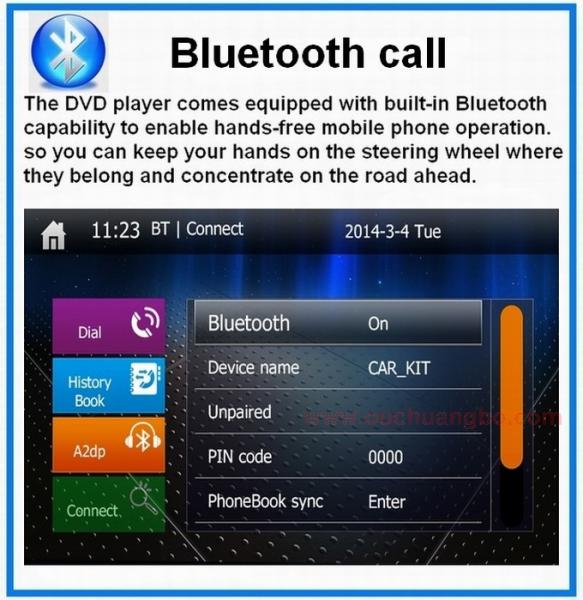 Ouchuangbo Touch Screen car dvd player gps navigation USB SD Bluetooth for Universal Car DVD OCB-6202