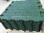 Driveway Rubber Patio Pavers / Anti - Slip Recycled Rubber Flooring Thickness 15
