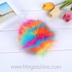 Wholesale Colorful Fake Fur DIY Pom Pom Ball For Handbag Costume Keychain