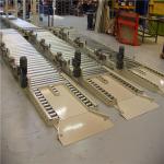 High Efficiency Slat Chain Conveyor Machine Iron Materials 1200-2600mm Width