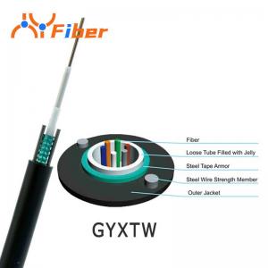 Buy cheap 2 Core 12 Core Armored Telecommunication Cable GYXTW-4B1 Central Beam Tube Optical Cable product