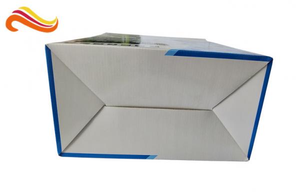 E- Flute Material Corrugated Paper Boxes Glossy Lamination Surface With Hanger
