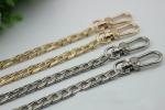 Factory supply 120 mm length gold & nickel color iron metal chain strap bag with
