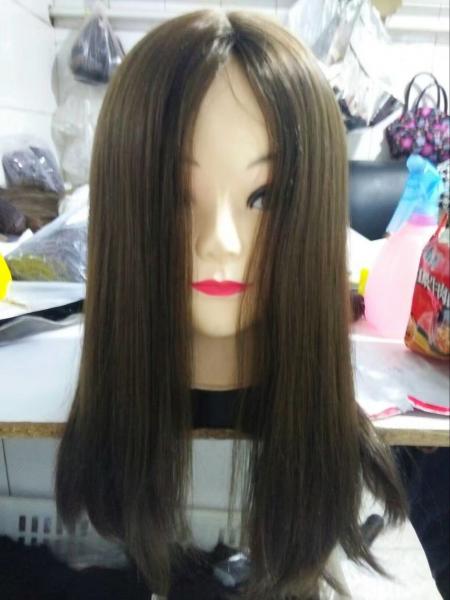 20 inch Eouropean 100% human hair wig Jewish Wig Kosher Wig, Beauty Supply Wigs, Silk Wig Cap