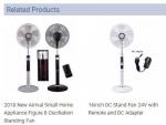 DC Electric Stand Fan With 15 Speeds / 16 Inch Led Display Remote Control