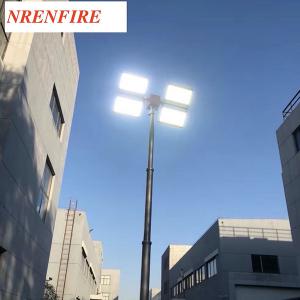 Buy cheap 6m fire truck vehicle mount pneumatic telescopic mast light tower - tilt and turn unit- remote control-inside wires product