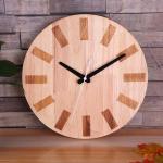 Custom Hang On Wooden Clock Simple Round Shape for Home Decoration