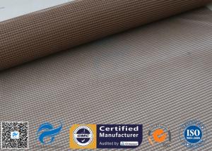 Buy cheap Brown PTFE Coated Fiberglass Mesh Fabric 580G 4x4MM High Strength Conveyor Belt product