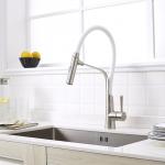 Stainless Steel 304/316 Polished Sink Faucet Kitchen White Flexible Hose For