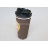 Buy cheap Printed Kraft Paper Cups 16oz , Insulated Black Ripple Coffee Cups For Hot from wholesalers