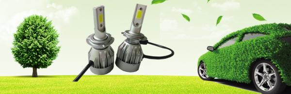 Aviation Aluminum H4 Headlight Bulbs , H7 Head light Auto LED Car Light Bulbs