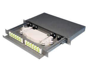 Buy cheap Network 1U Rack Fiber Patch Panel 24 Port Drawer Type Terminal Rack Mount product