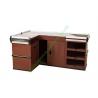 Buy cheap Stainless Steel Shop Money Cashier Checkout Counter Desk With Coffee Colour from wholesalers