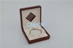 Matt Printed Wooden Jewelry Box for Women Bangle , Solid Wood Coin Collection