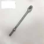 Forged Steel Galvanized Guy Wire Anchor / Thimble Eye Anchor Rod For Power Line