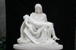 Beautiful Girl Statue Scrupture White Marble Naked Girl Figure Statue with Goose