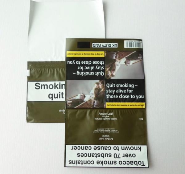 Custom plastic 30g Rolling Tobacco Plastic Pouch with Adhesive